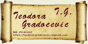 Teodora Gradoćević vizit kartica